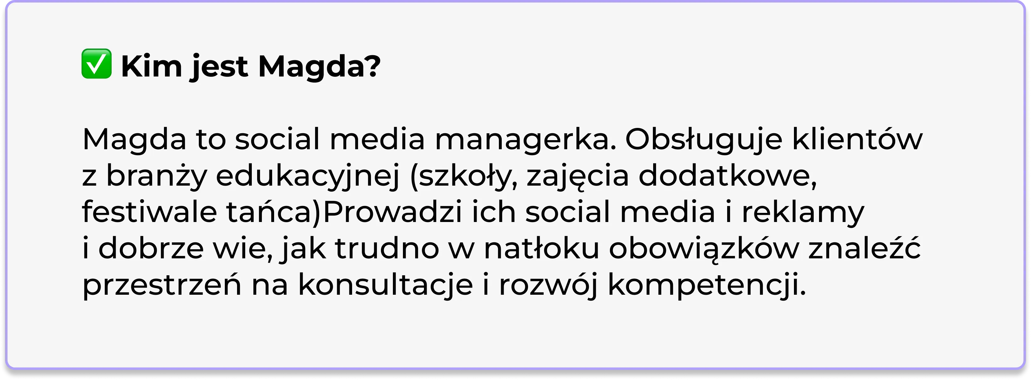 Magda – case study 2