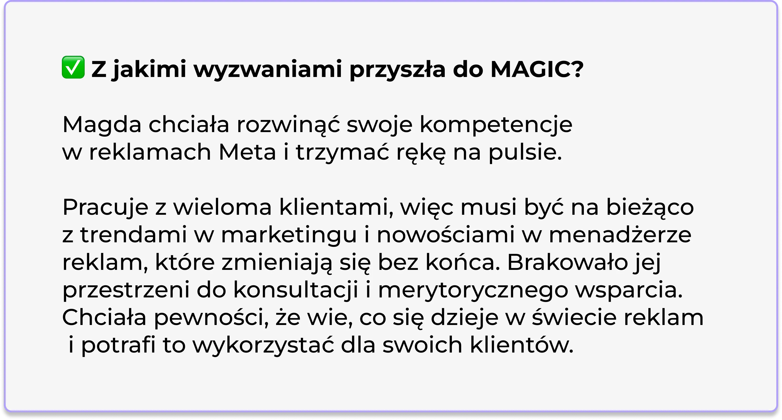 Magda – case study 2