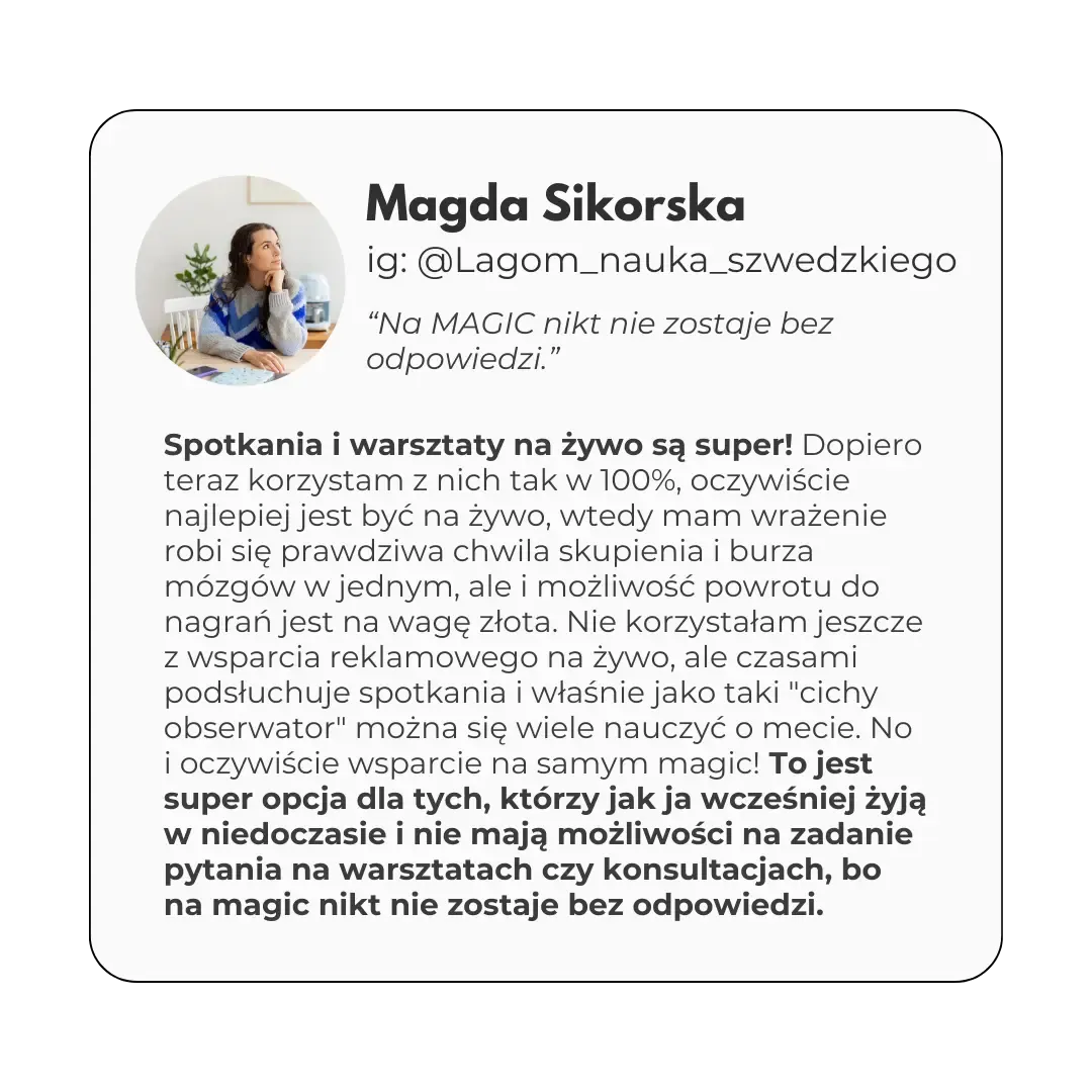 Opinia o społeczności MAGIC