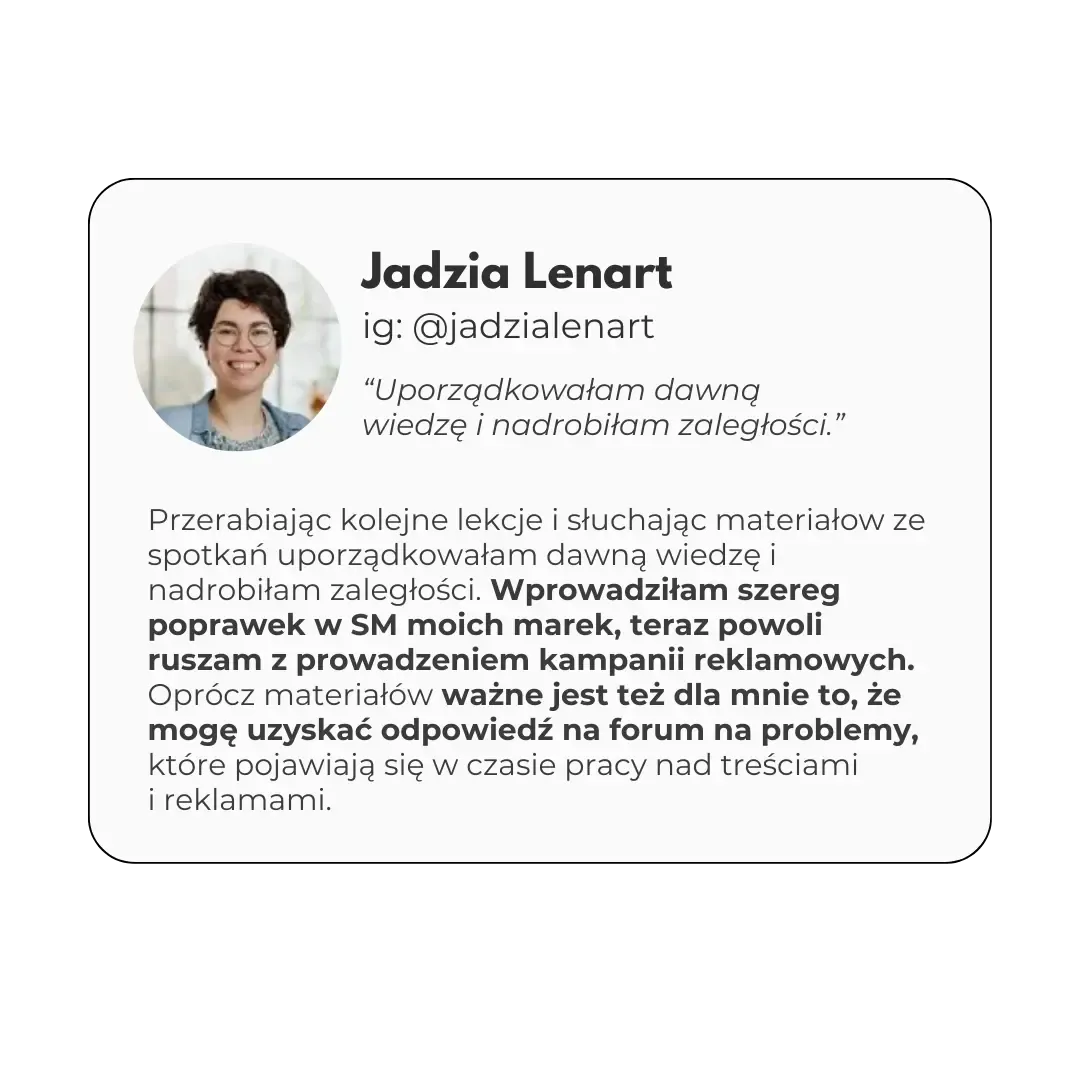 Opinia klubowiczki MAGIC: Jadzia Lenart