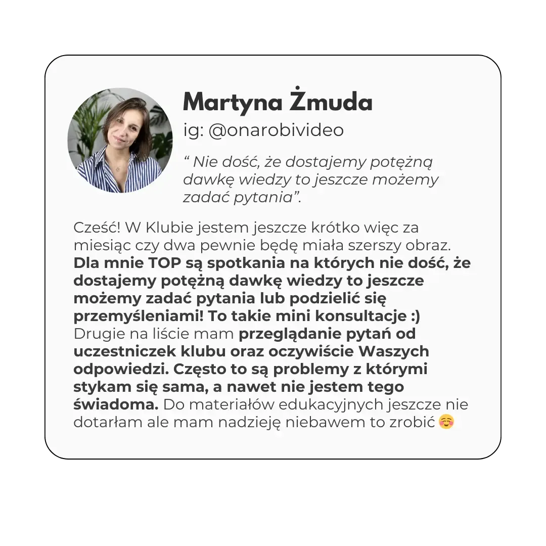 Opinia - Martyna Żmuda