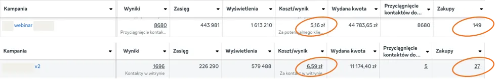 Case study z kampanii sprzedażowej — wyniki kampanii