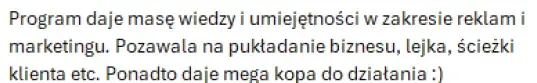 Opinia uczestniczki programu mentoringowego 7